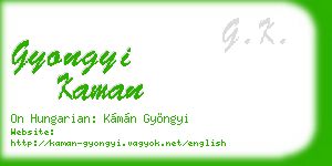 gyongyi kaman business card
