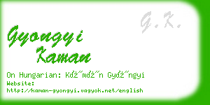 gyongyi kaman business card